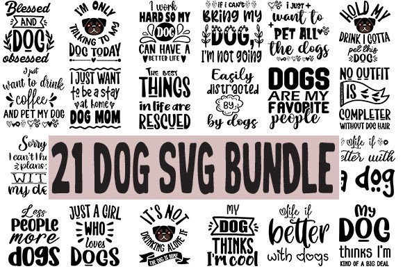 21 DOG Svg Bundle