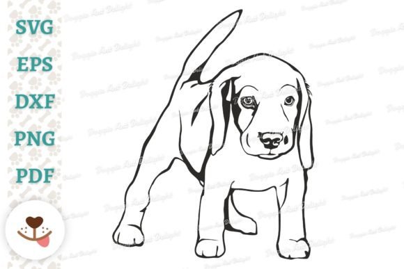 Beagle Puppy Dog SVG PNG Vector Cut File