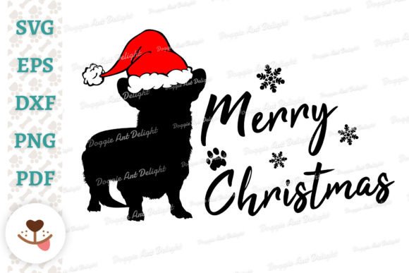 Christmas Corgi Dog Svg Png Eps Dxf File