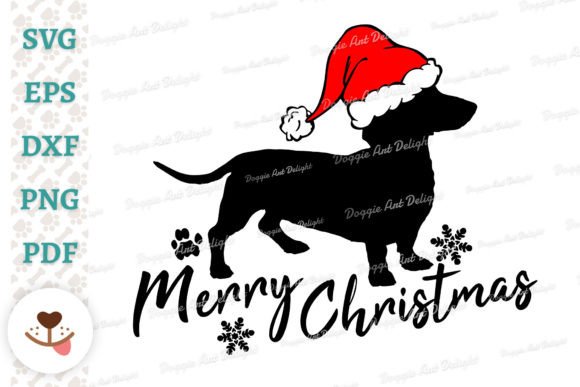 Christmas Dachshund Dog Svg Png Dxf File