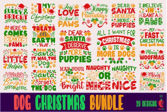 Christmas Dog SVG Design Bundle
