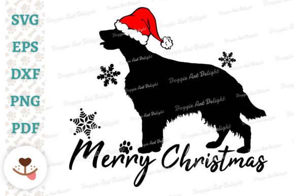 Christmas Irish Setter Dog SVG PNG Files