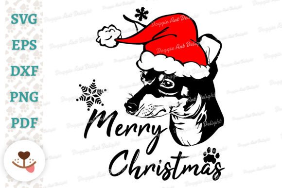 Christmas Min Pin Dog SVG PNG DXF Files