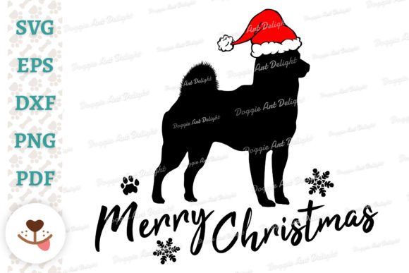 Christmas Shiba Inu Dog SVG PNG Files
