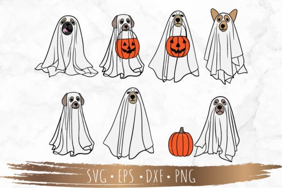 Cute Ghost Dog Svg