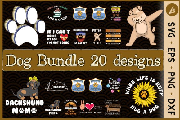 Dog SVG Bundle 20 Designs