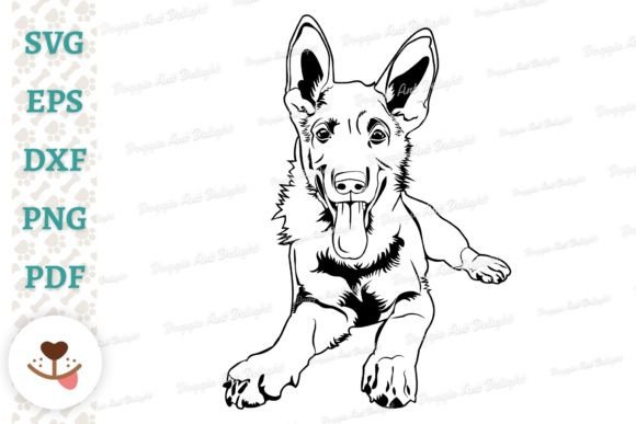 German Shepherd Puppy SVG Cut File