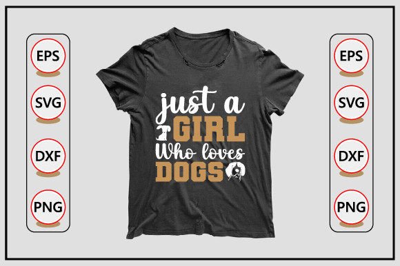 Girl Who Loves Dog Svg Design