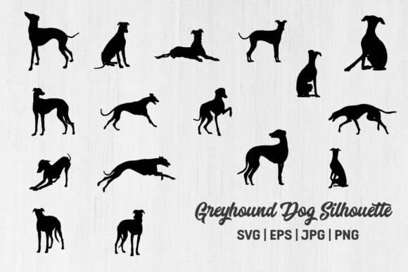 Greyhound Dog Silhouettes