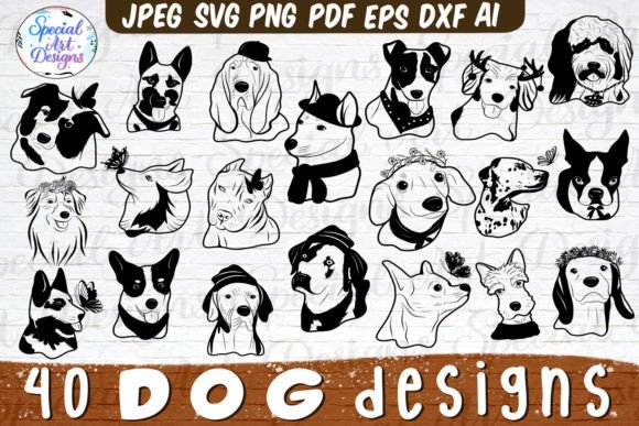 Handlettered Dog Design Bundle