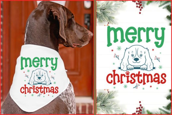 Merry Christmas Dog SVG Design