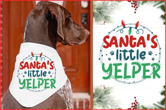 Santa’s Little Yelper Dog SVG Design