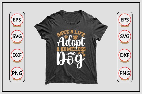 Save a Life Adopt Dog Svg Design